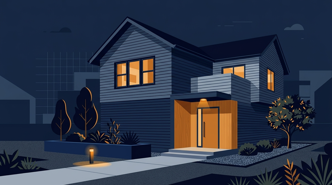 Residential home exterior showing horizontal lap siding patterns